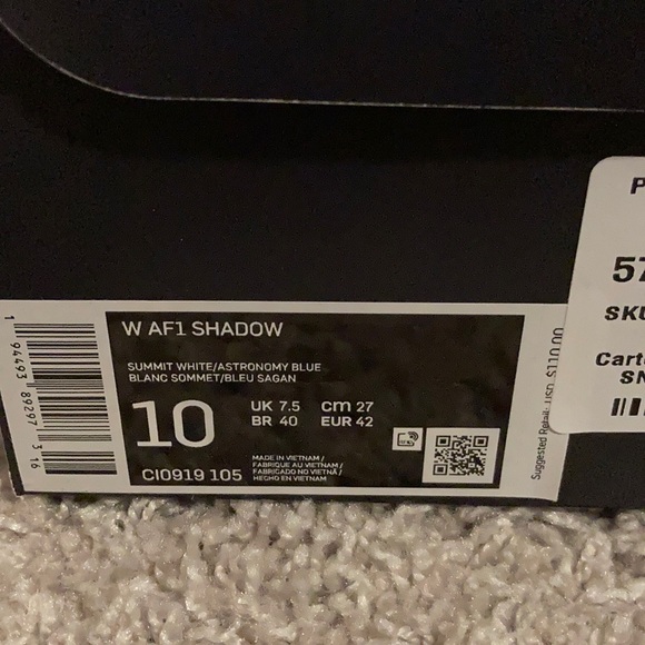 Nike Air Force One AF1 Women’s Size 10 New White - Picture 14 of 16